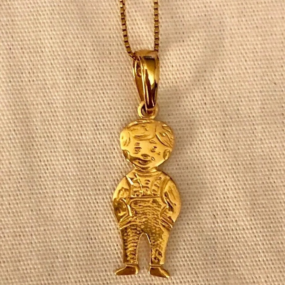 14k Gold Boy Charm